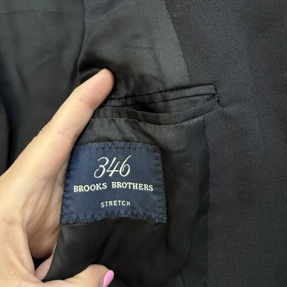 Brooks Brothers 346 Blazer Mens 46 Regular Wool Stretch Suit Jacket Classic - Picture 2 of 10